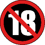 adults only icon with the number 18 crossed out
